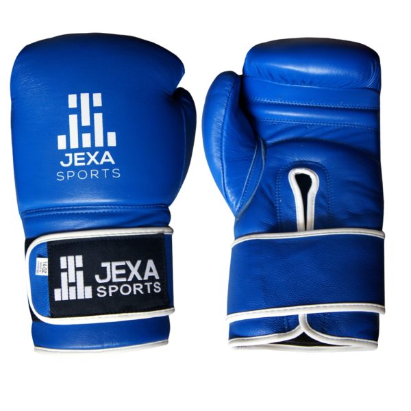 Blue Boxing Gloves Leather